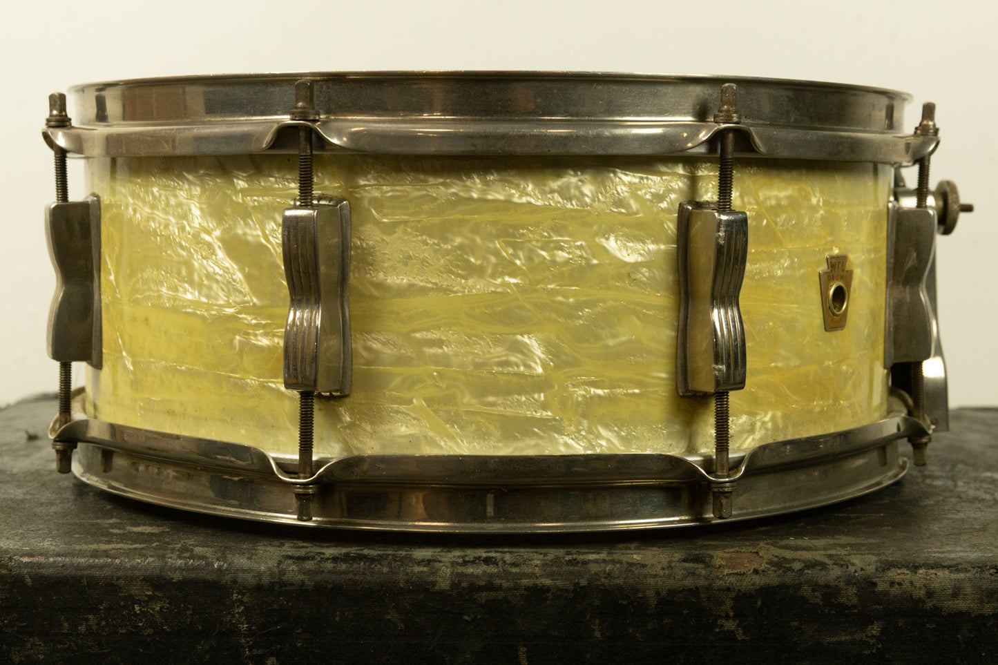 1956 WFL 5.5x14 Buddy Rich Super Classic White Marine Pearl Snare Drum