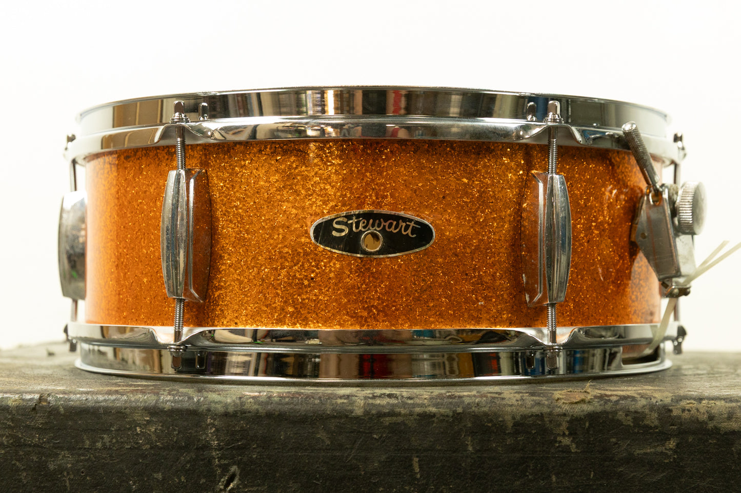 Vintage 5x14 Gold Sparkle Stewart Snare Drum