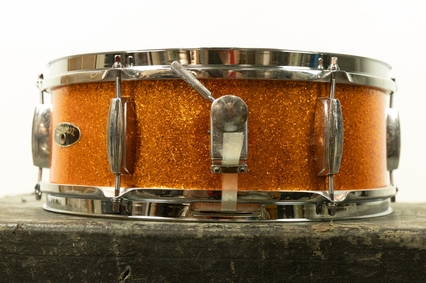 Vintage 5x14 Gold Sparkle Stewart Snare Drum