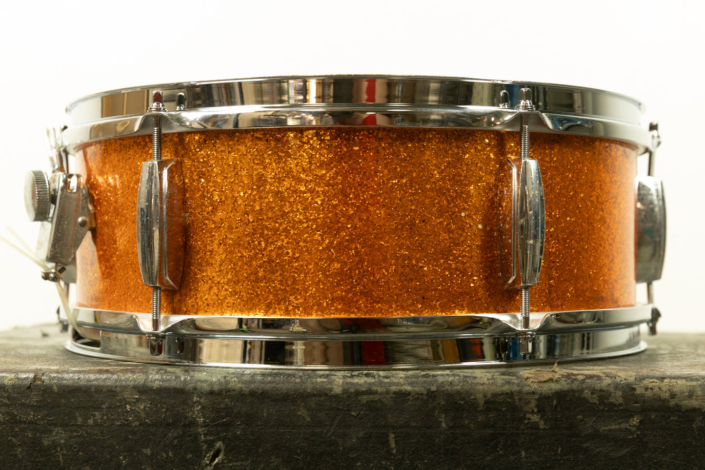 Vintage 5x14 Gold Sparkle Stewart Snare Drum