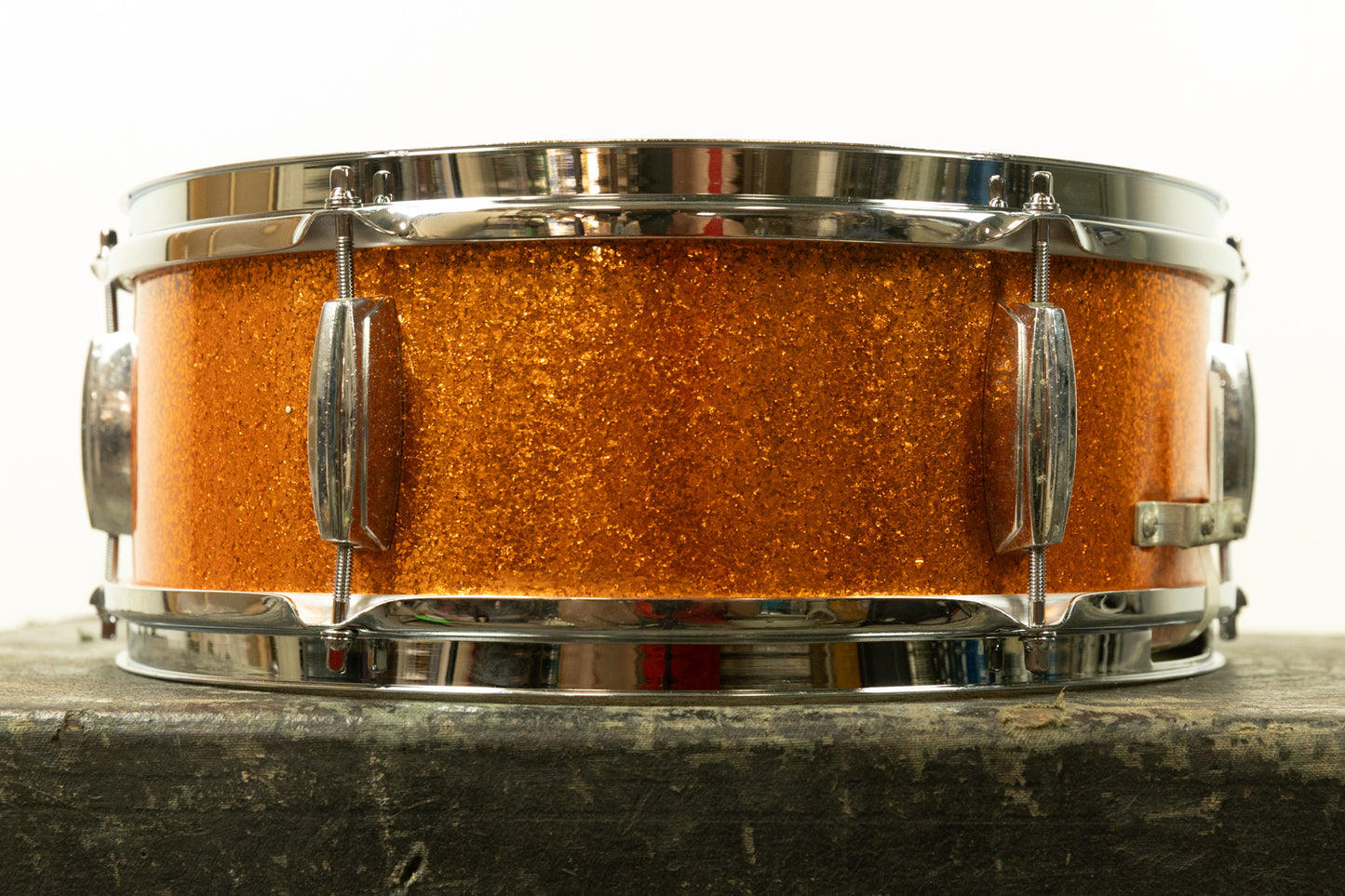 Vintage 5x14 Gold Sparkle Stewart Snare Drum