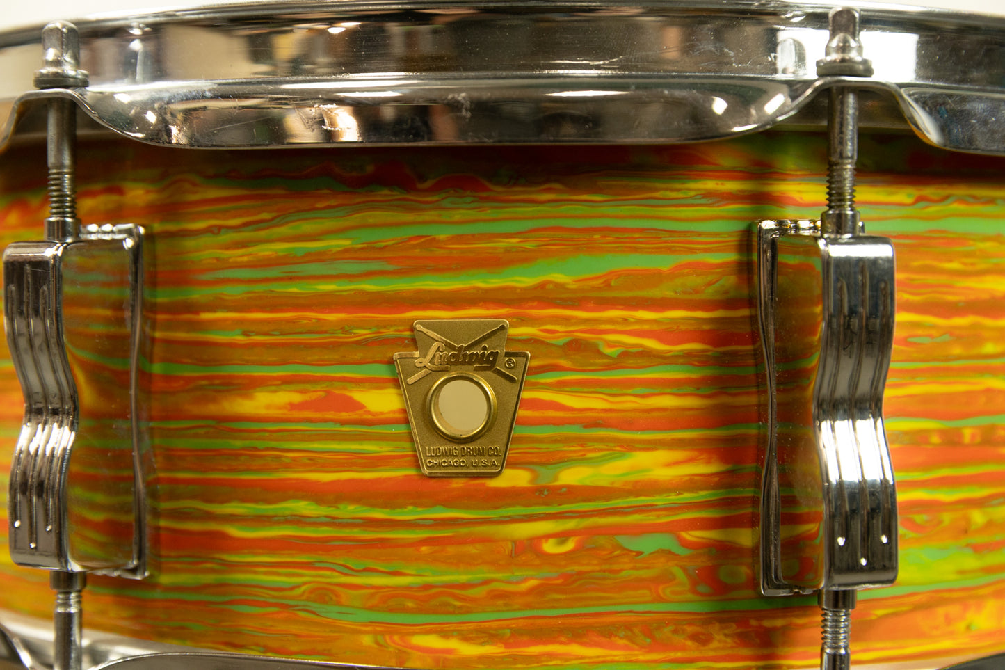 Vintage Ludwig 5x14 Citrus Mod Jazz Festival Snare Drum