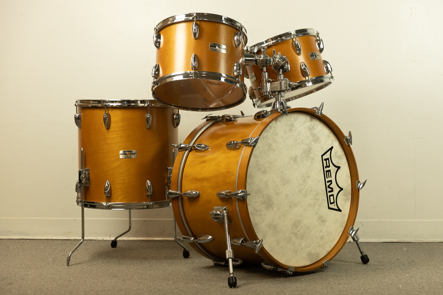 1970s Yamaha 9000 Series "Real Wood" Drum Set