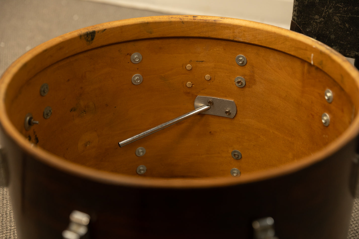 1960s Leedy 14x18" Walnut Lacquer Bass Drum