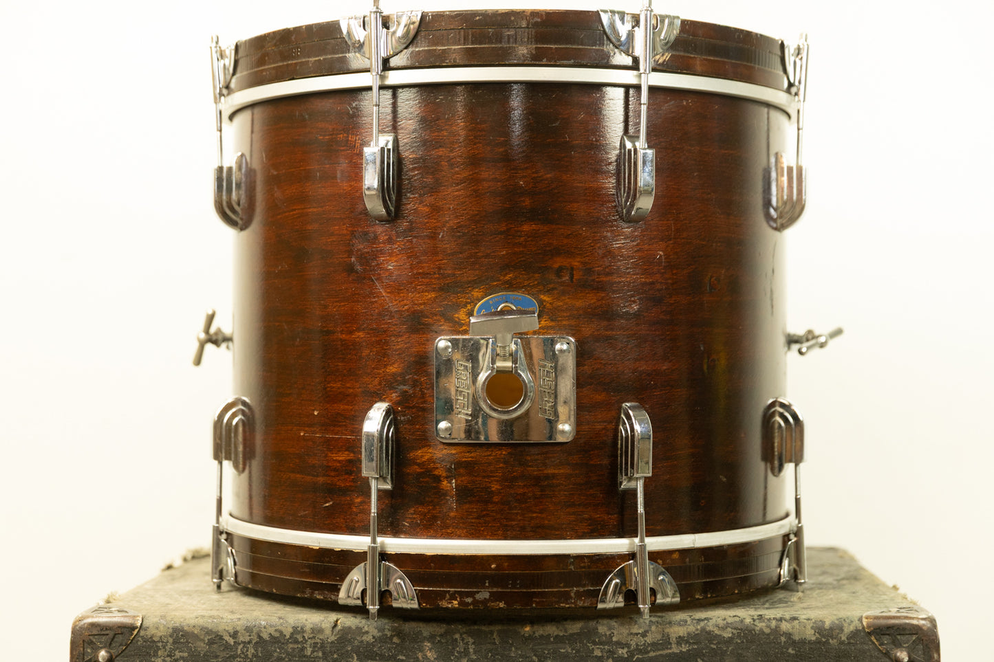 1960s Leedy 14x18" Walnut Lacquer Bass Drum