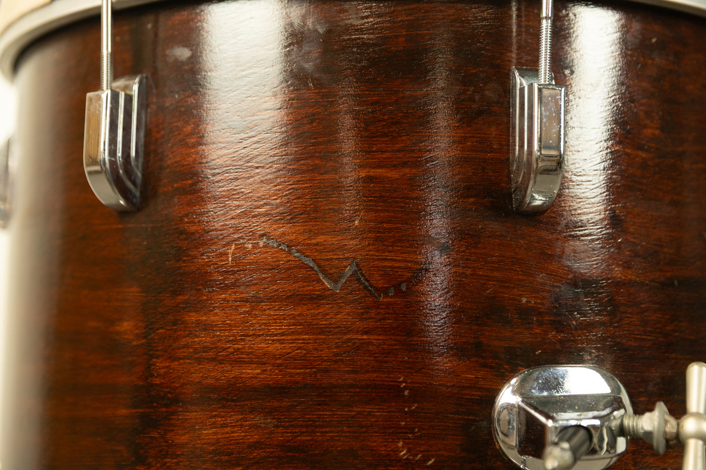 1960s Leedy 14x18" Walnut Lacquer Bass Drum