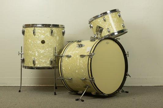 1950s Gretsch "Bop Outfit" White Marine Pearl Drum Set