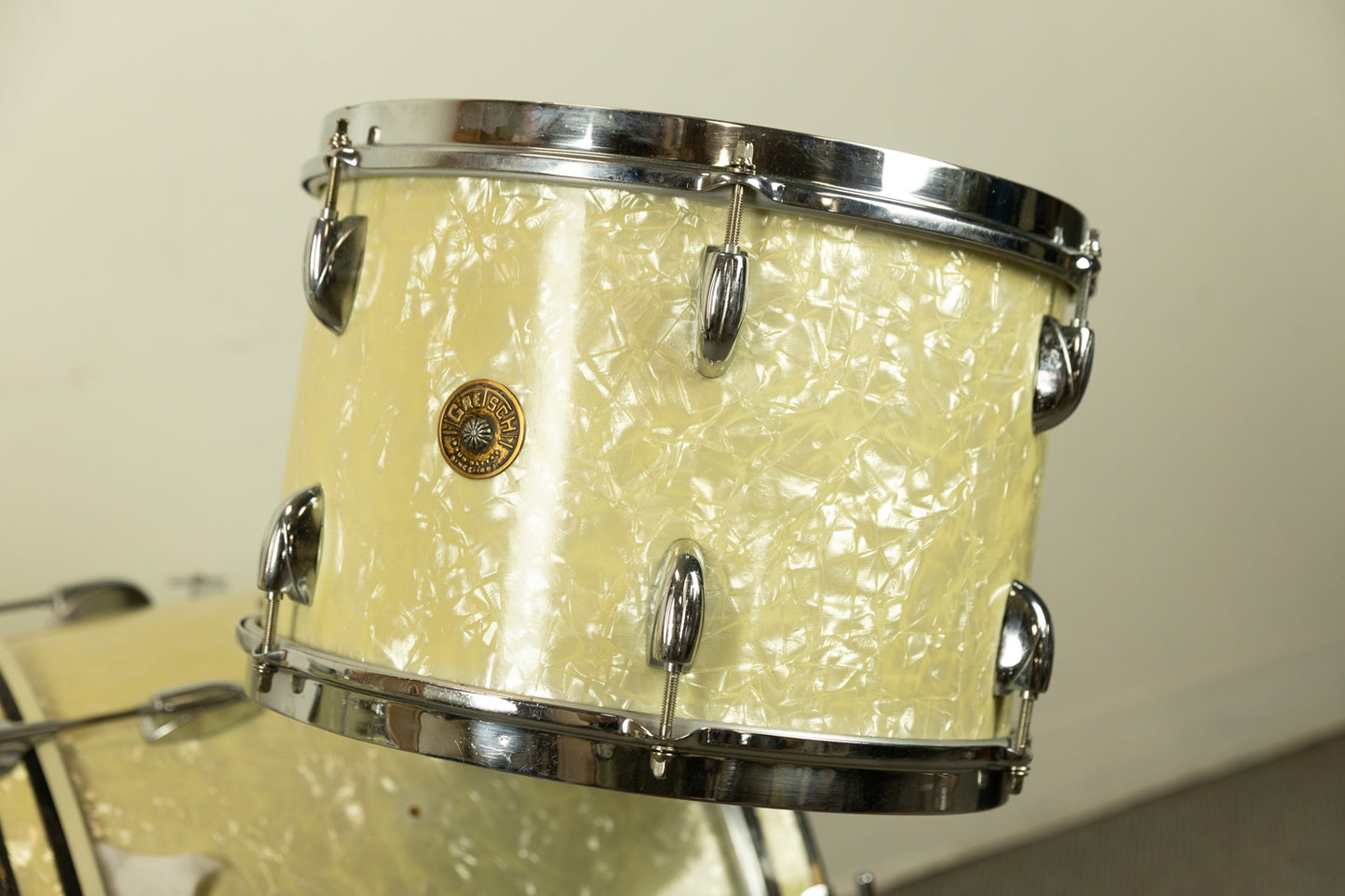 1950s Gretsch "Bop Outfit" White Marine Pearl Drum Set