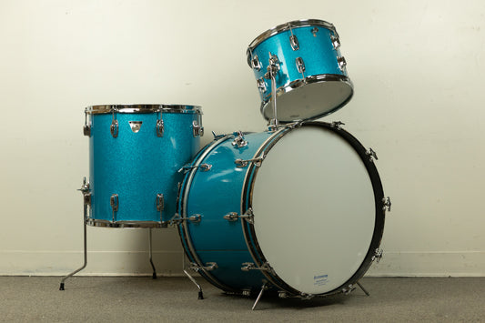 1970s Ludwig Standard S-320 Blue Mist Drum Set