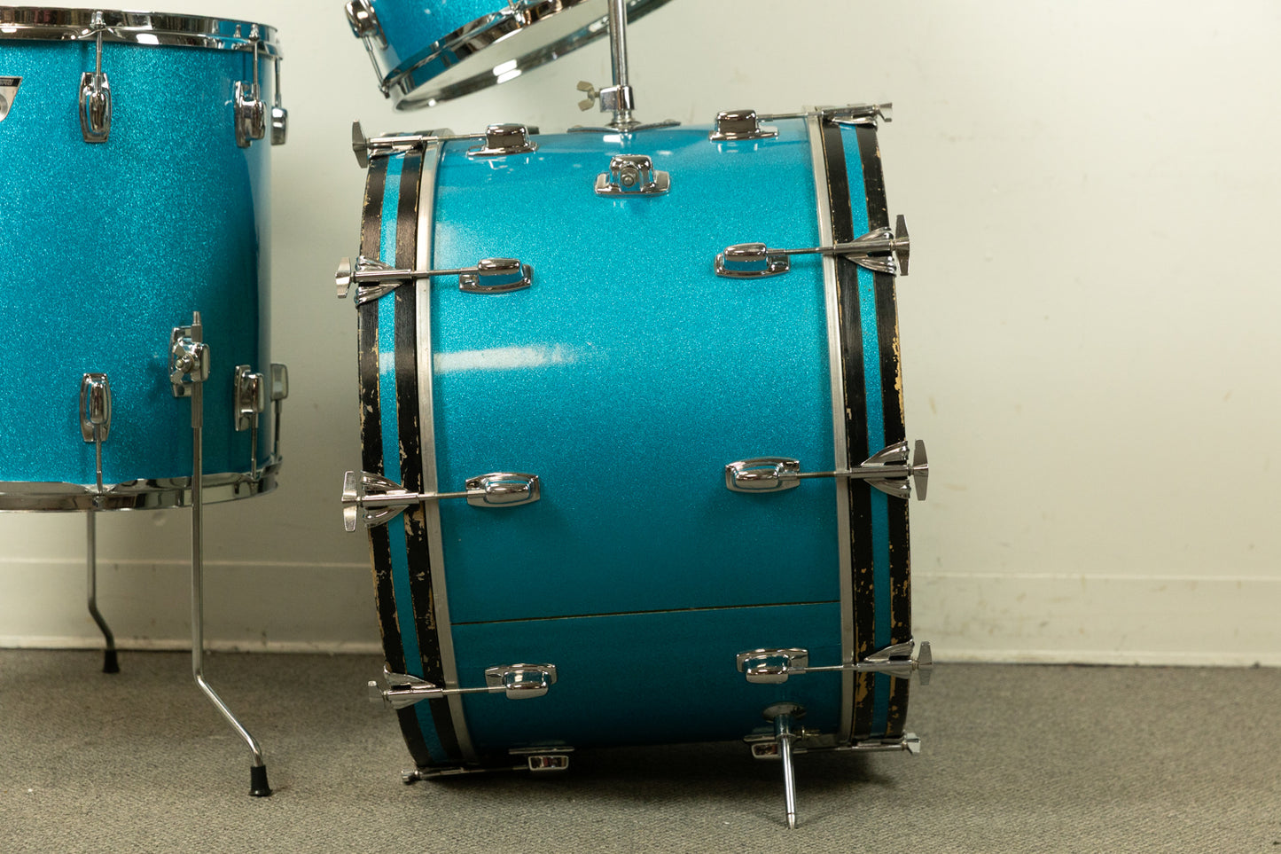 1970s Ludwig Standard S-320 Blue Mist Drum Set