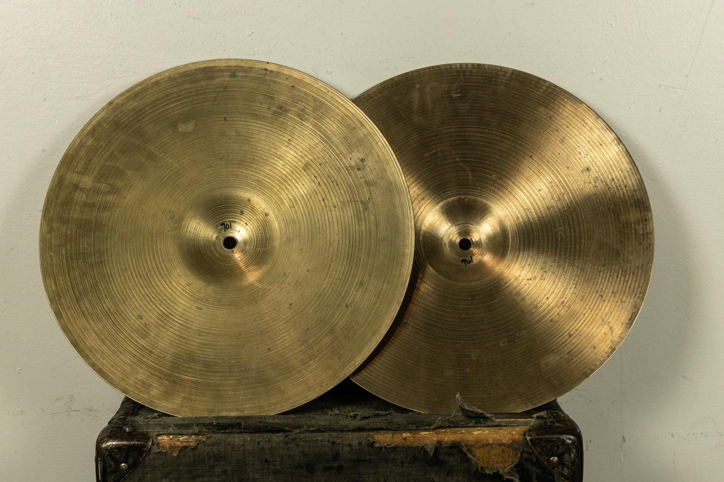 1960s Zildjian 15 A Hi Hat Cymbals 901g 961g