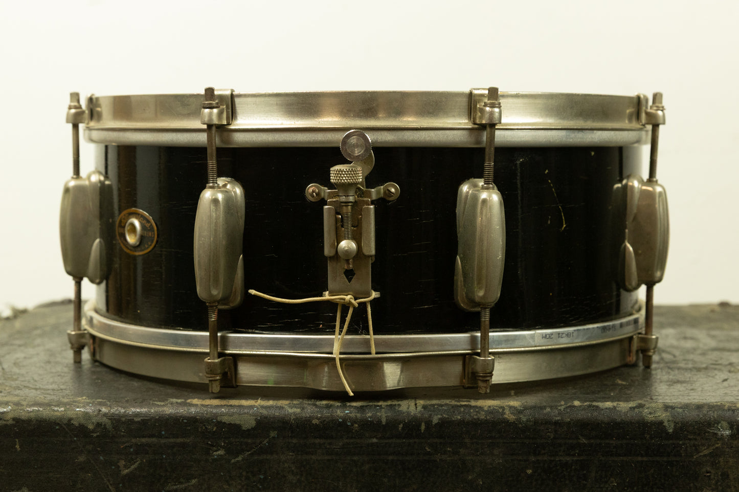 1950s Slingerland 5x14 Black Duco Student Radio King Snare Drum