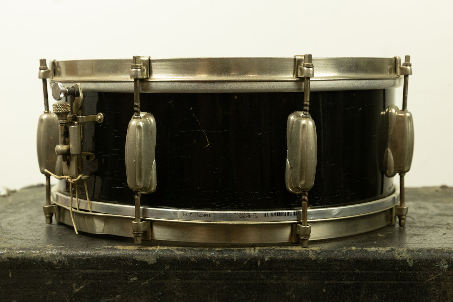 1950s Slingerland 5x14 Black Duco Student Radio King Snare Drum