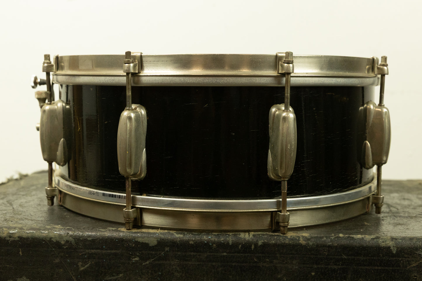 1950s Slingerland 5x14 Black Duco Student Radio King Snare Drum