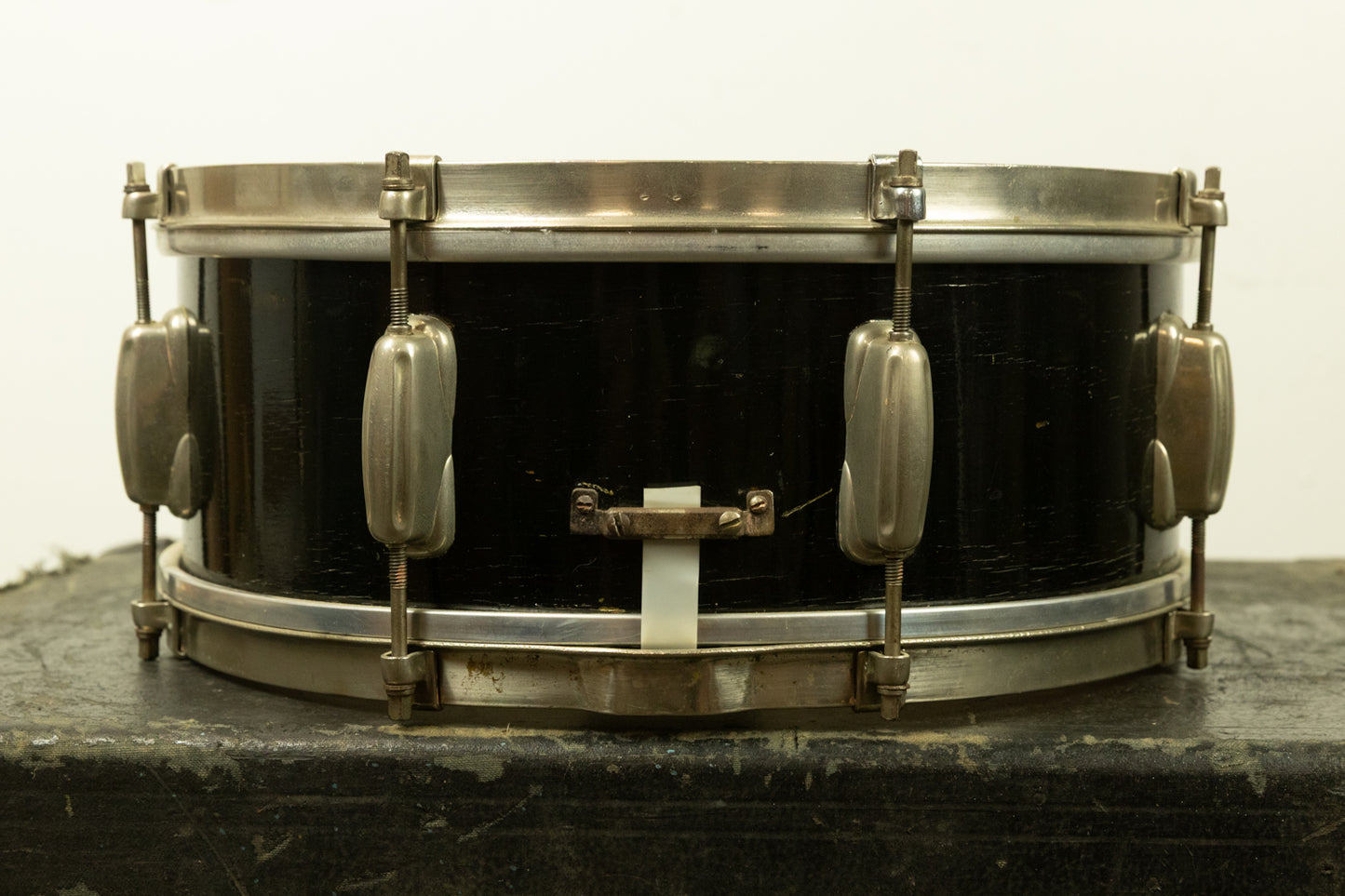 1950s Slingerland 5x14 Black Duco Student Radio King Snare Drum