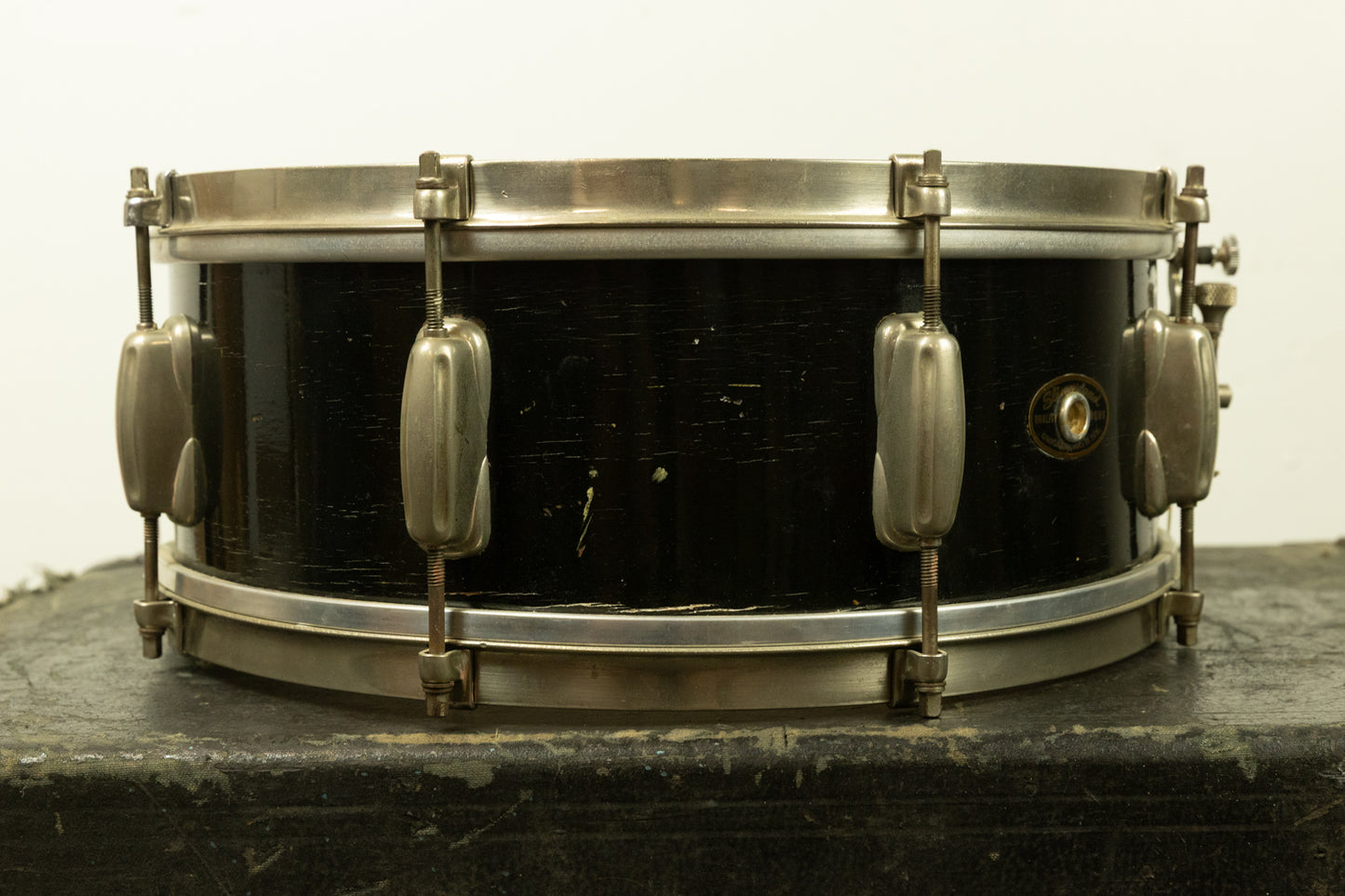 1950s Slingerland 5x14 Black Duco Student Radio King Snare Drum