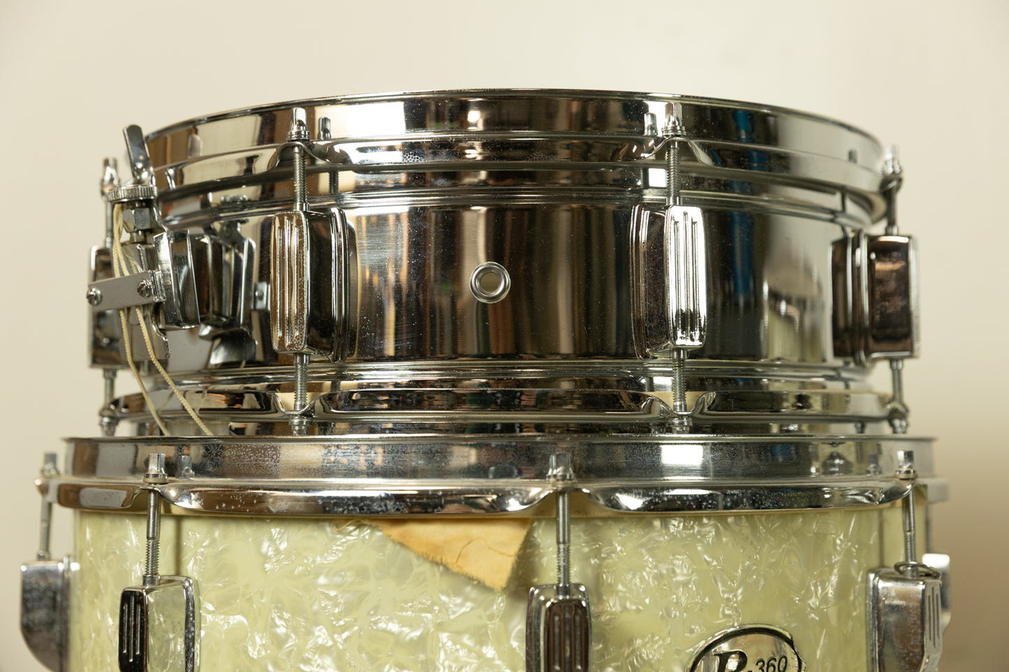 Vintage Rogers R-360 "Rock Solid" Marine Pearl Drum Set