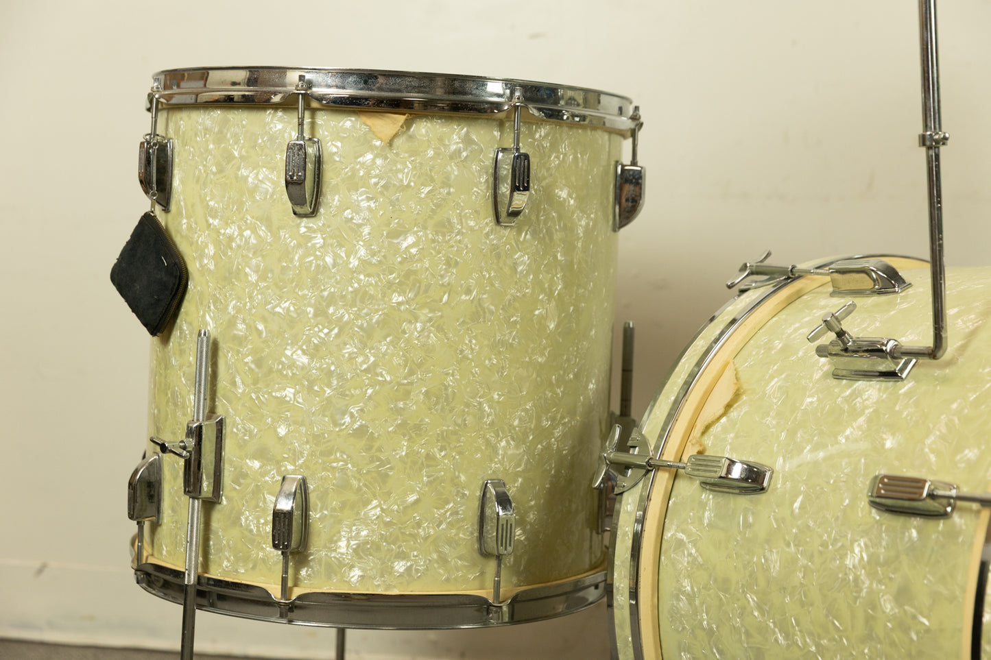 Vintage Rogers R-360 "Rock Solid" Marine Pearl Drum Set