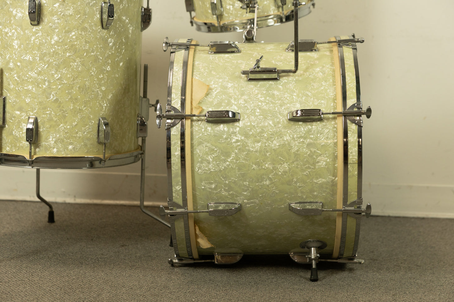 Vintage Rogers R-360 "Rock Solid" Marine Pearl Drum Set