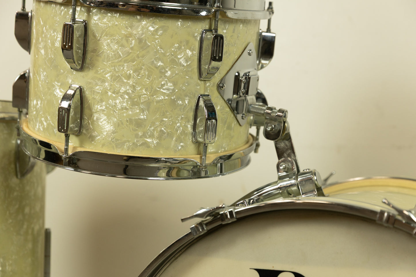 Vintage Rogers R-360 "Rock Solid" Marine Pearl Drum Set