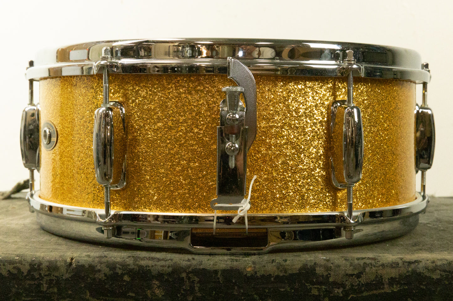 1963 Slingerland 5x14 Gold Sparkle Pearl Deluxe Student Snare Drum