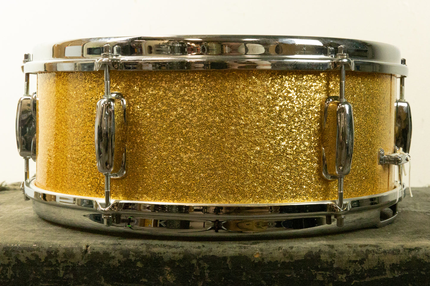 1963 Slingerland 5x14 Gold Sparkle Pearl Deluxe Student Snare Drum
