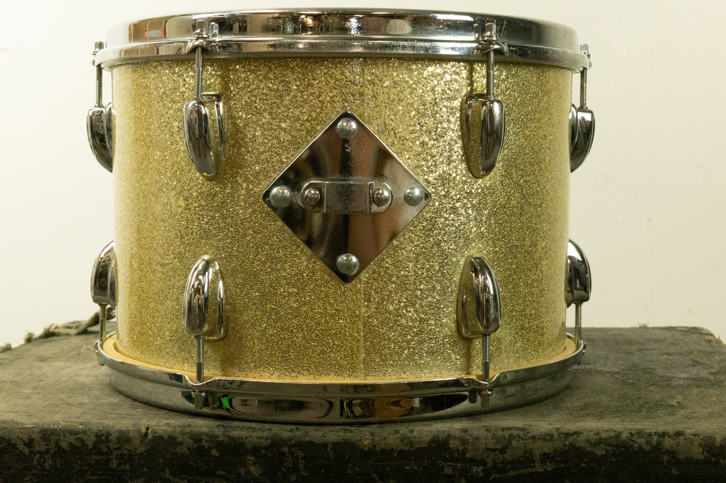 1970s Slingerland 9x13 Silver Sparkle Pearl Tom