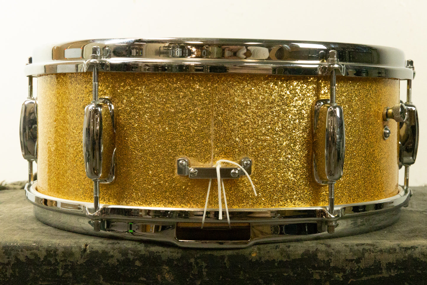 1963 Slingerland 5x14 Gold Sparkle Pearl Deluxe Student Snare Drum