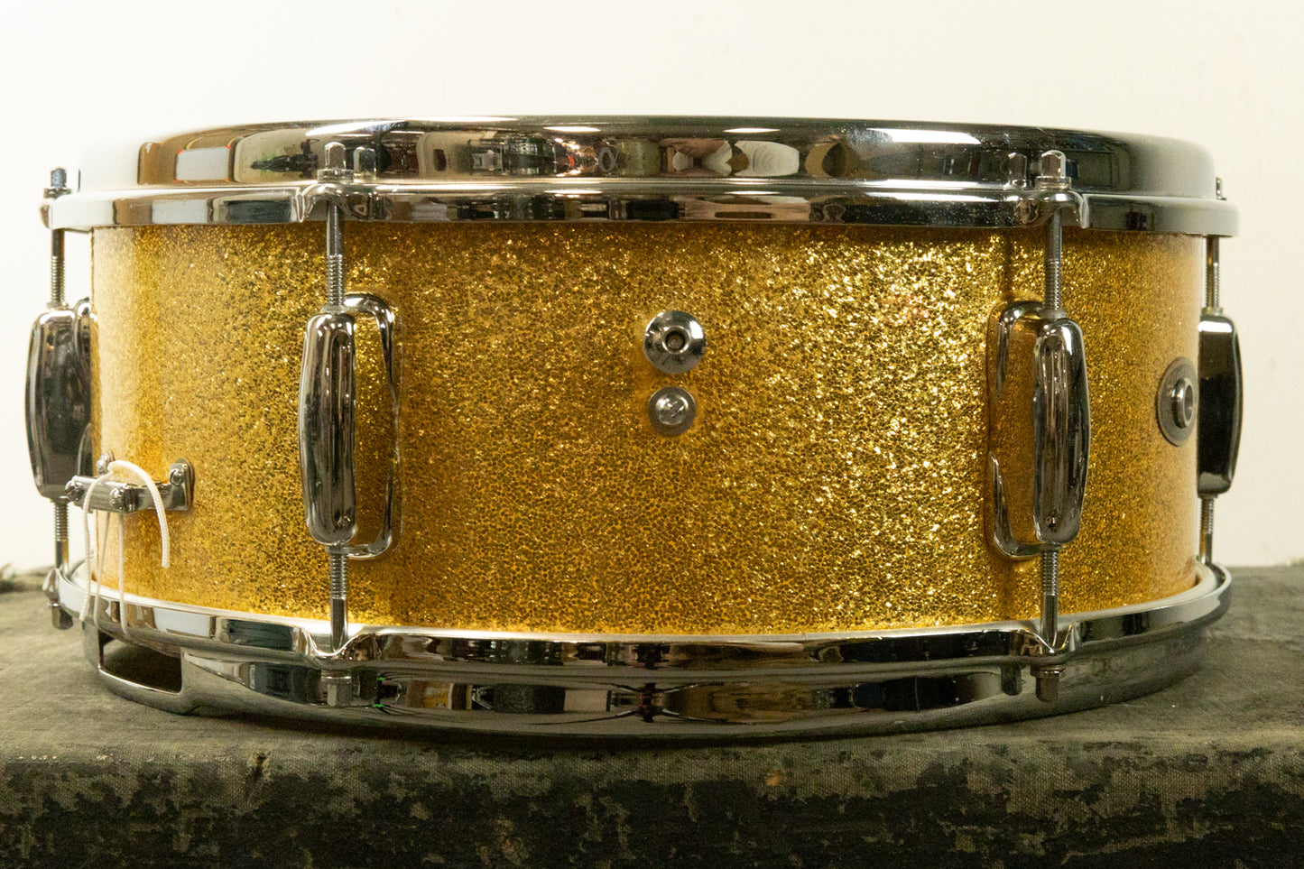1963 Slingerland 5x14 Gold Sparkle Pearl Deluxe Student Snare Drum