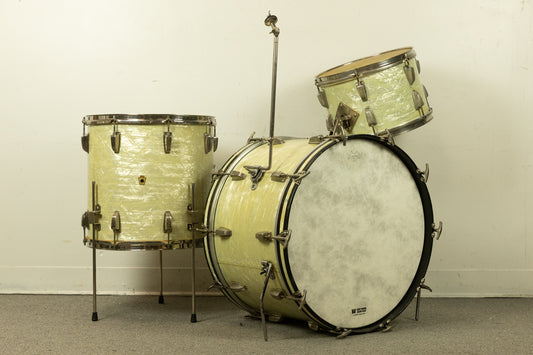 1956 WFL "Buddy Rich Super Classic" White Marine Pearl Drum Set