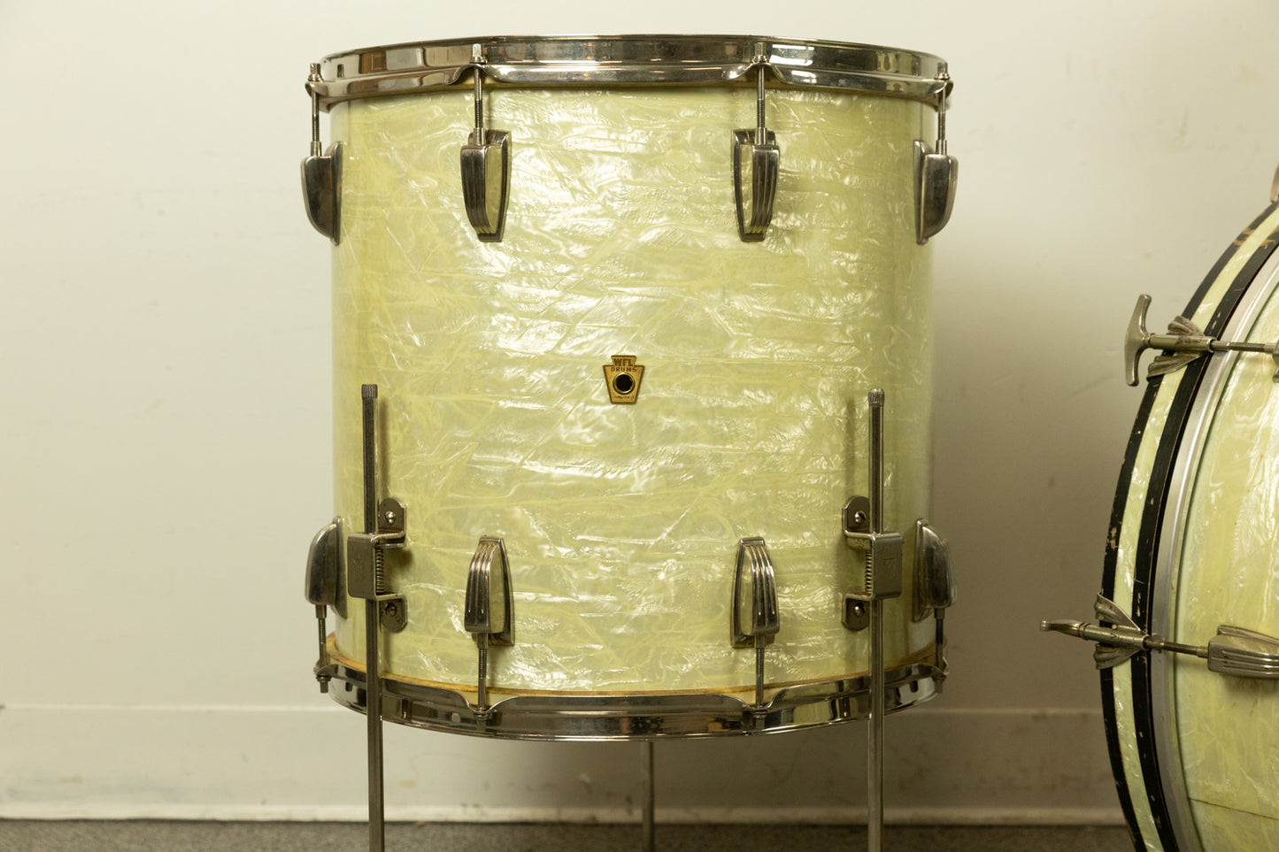 1956 WFL "Buddy Rich Super Classic" White Marine Pearl Drum Set