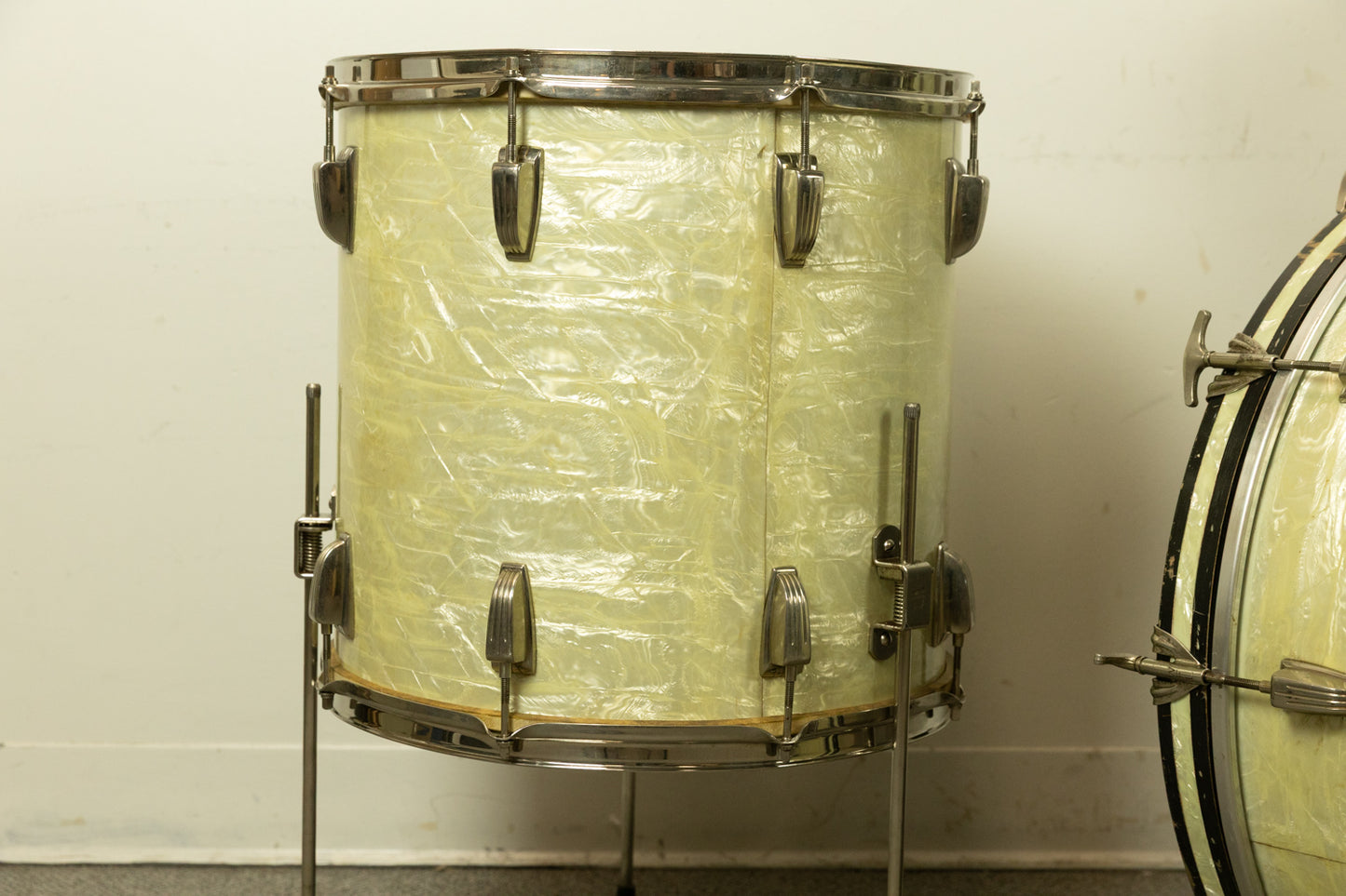 1956 WFL "Buddy Rich Super Classic" White Marine Pearl Drum Set