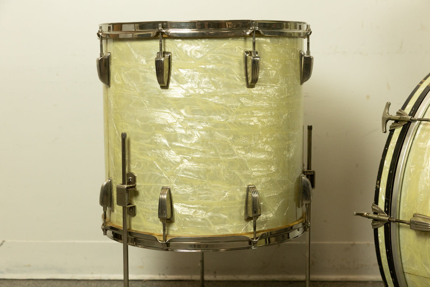 1956 WFL "Buddy Rich Super Classic" White Marine Pearl Drum Set