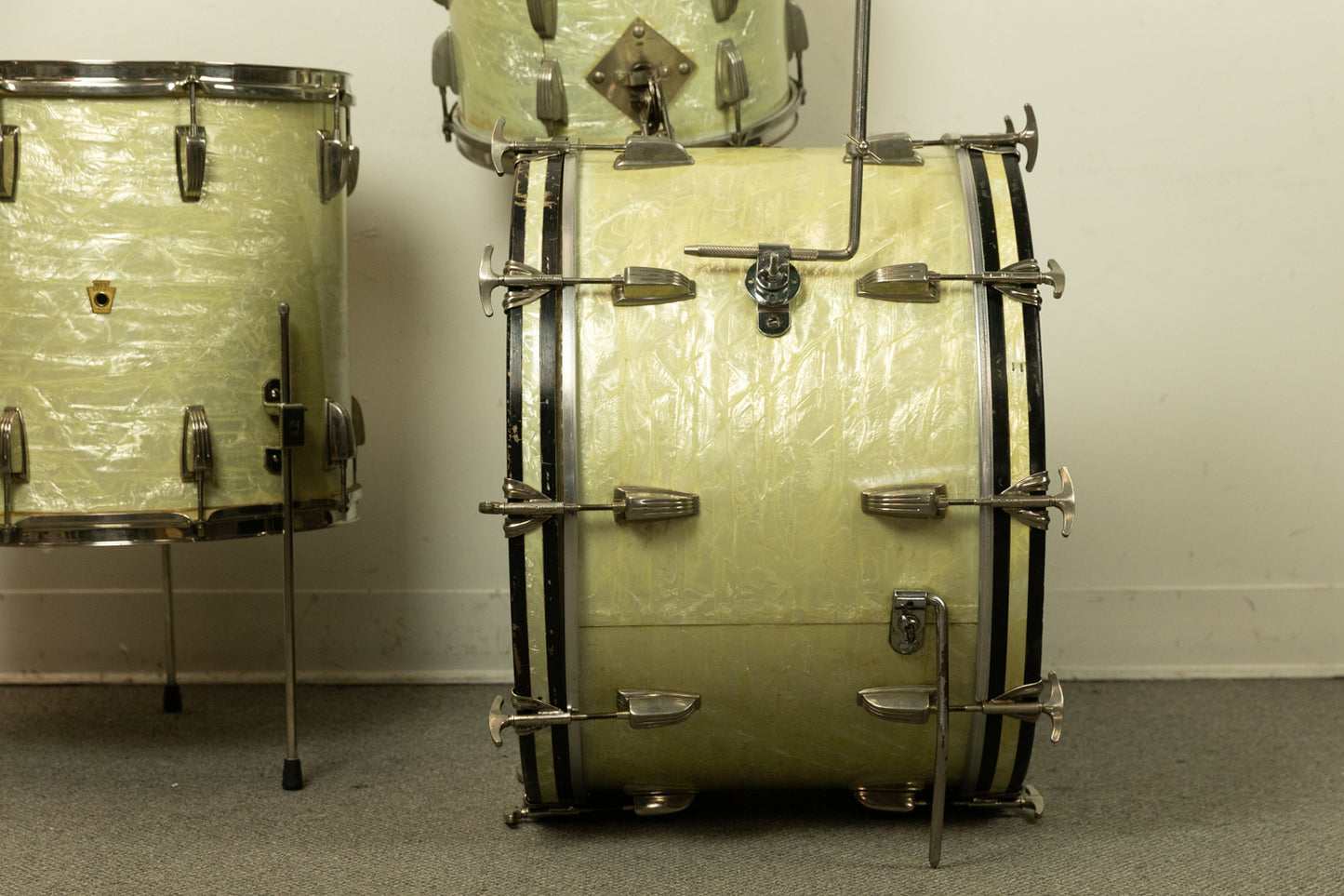 1956 WFL "Buddy Rich Super Classic" White Marine Pearl Drum Set