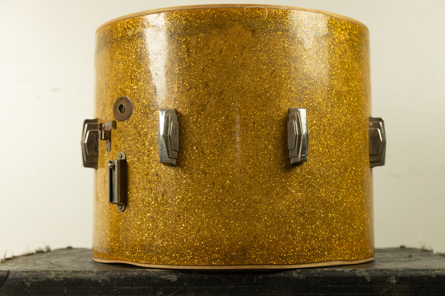 1930s Ludwig 12x15 Gold Flash Snare Drum Shell