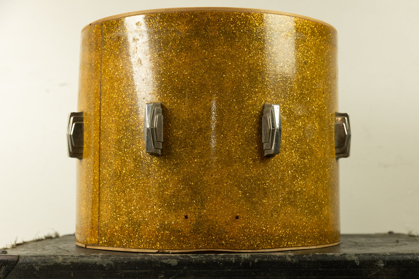1930s Ludwig 12x15 Gold Flash Snare Drum Shell