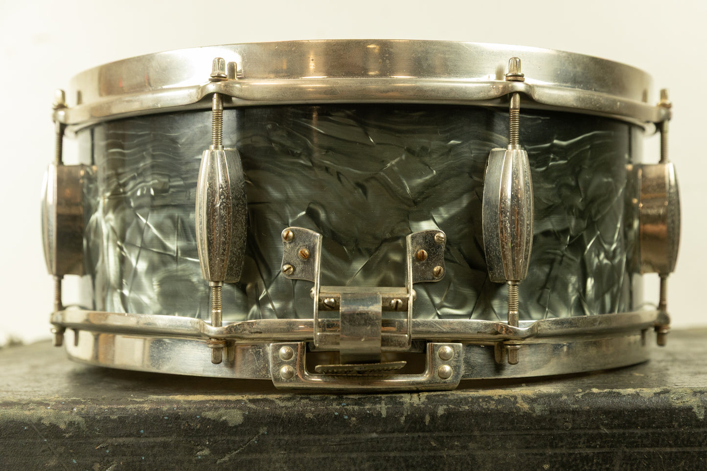 1950s Slingerland 5.5x14 Black Diamond Pearl Krupa Radio King Snare Drum