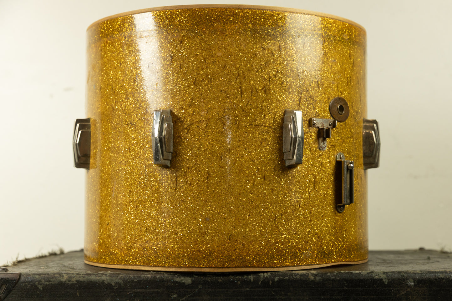 1930s Ludwig 12x15 Gold Flash Snare Drum Shell