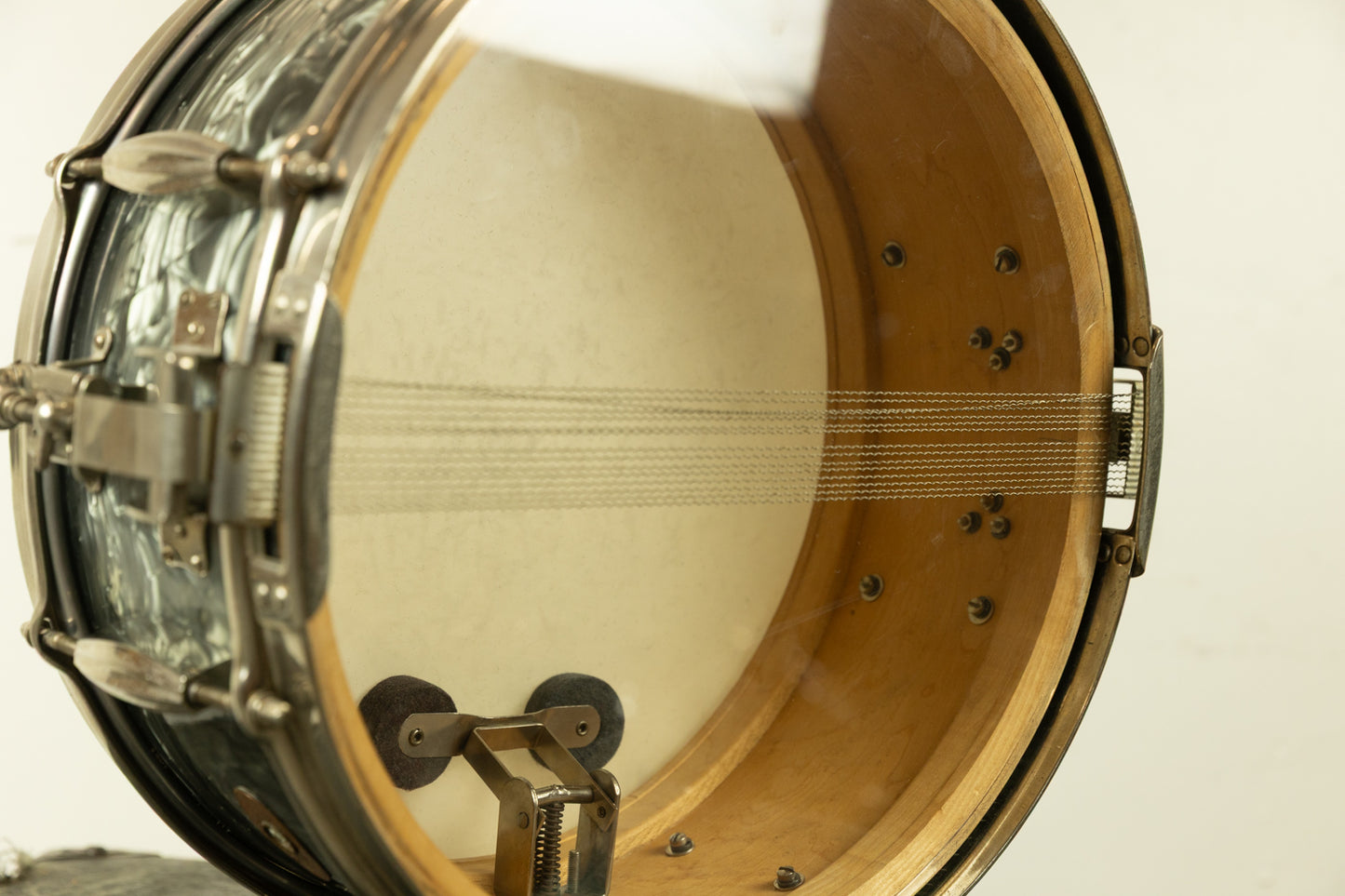1950s Slingerland 5.5x14 Black Diamond Pearl Krupa Radio King Snare Drum
