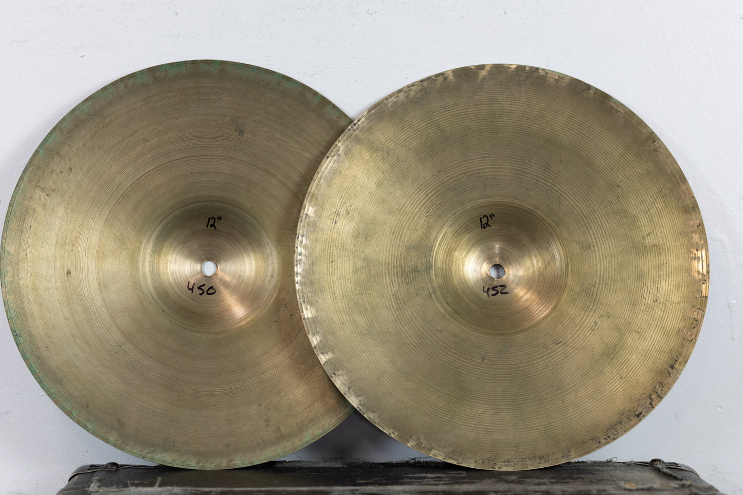 1930s 1940s Alejian 12" Hi Hat Cymbals 450g 452g