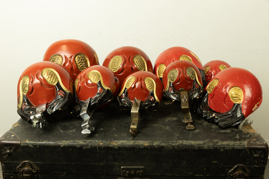 Vintage Leedy / Ludwig Red Enamel Temple Block Set