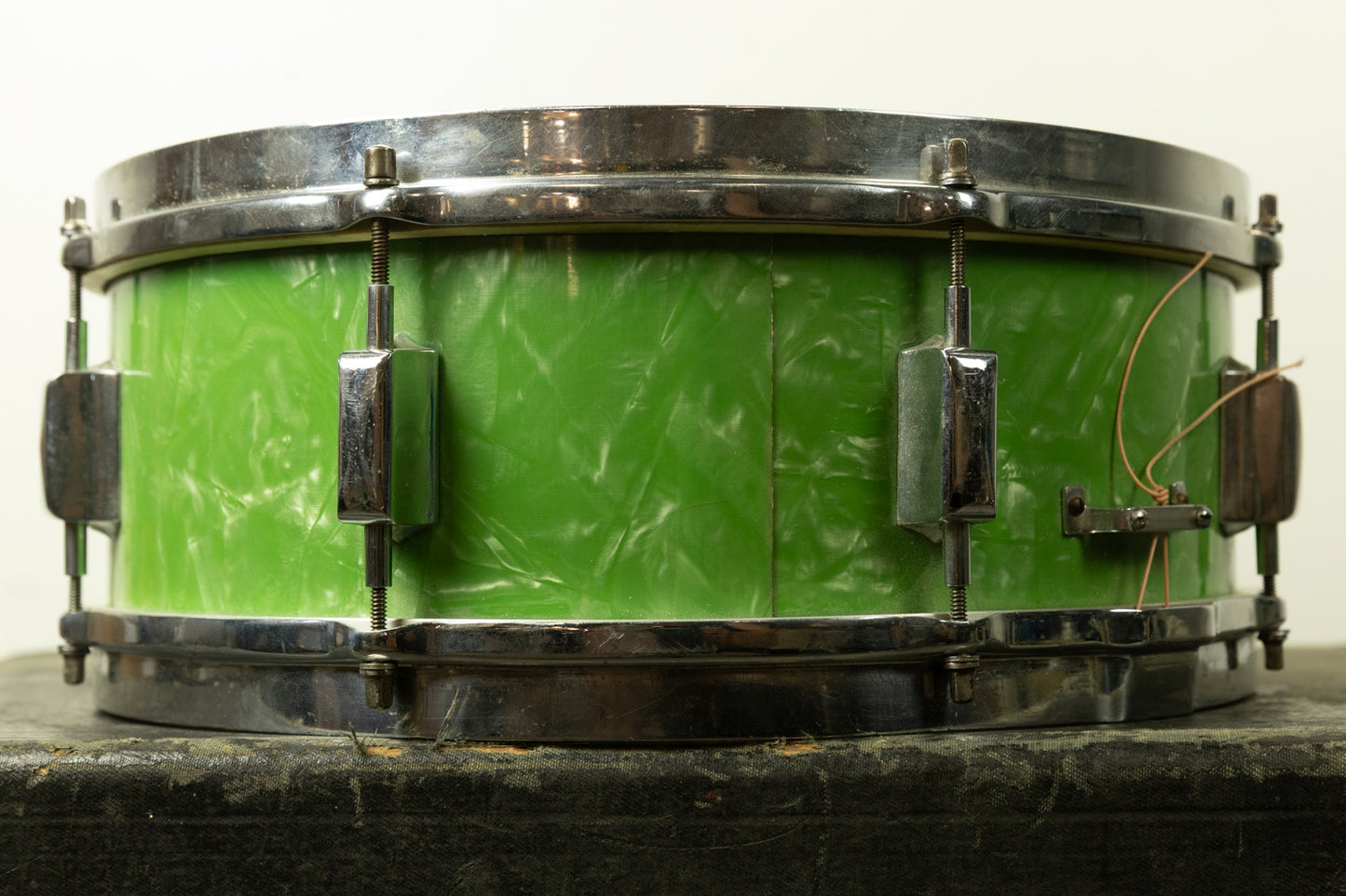 1930s Leedy 5x14 Broadway Standard Green Pearl Snare Snare Drum
