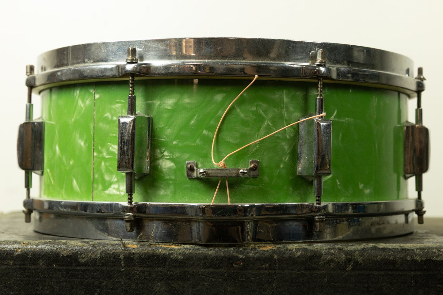 1930s Leedy 5x14 Broadway Standard Green Pearl Snare Snare Drum