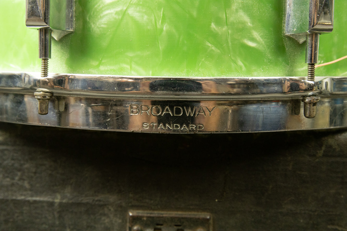 1930s Leedy 5x14 Broadway Standard Green Pearl Snare Snare Drum