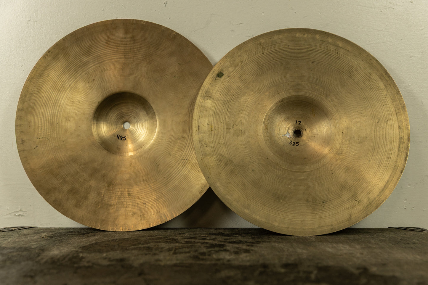 Vintage 12" Zanchi/Zenjian Hi Hat Cymbals 485g 385g