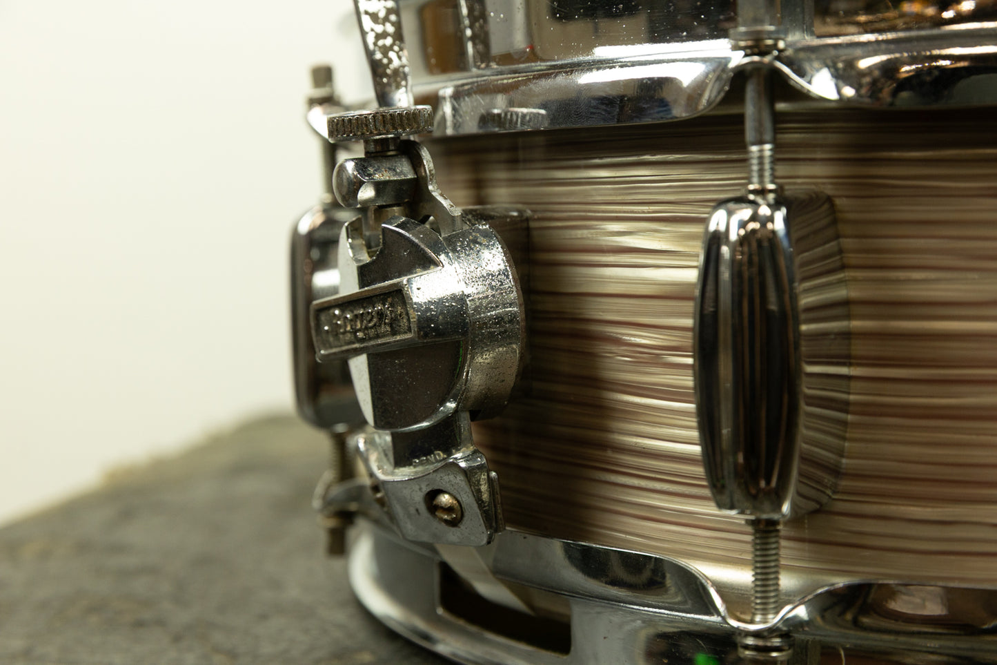1960s Rogers 5x14 Holiday Wine Red Ripple Snare Drum