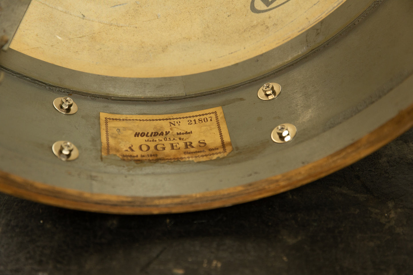 1960s Rogers 5x14 Holiday Wine Red Ripple Snare Drum