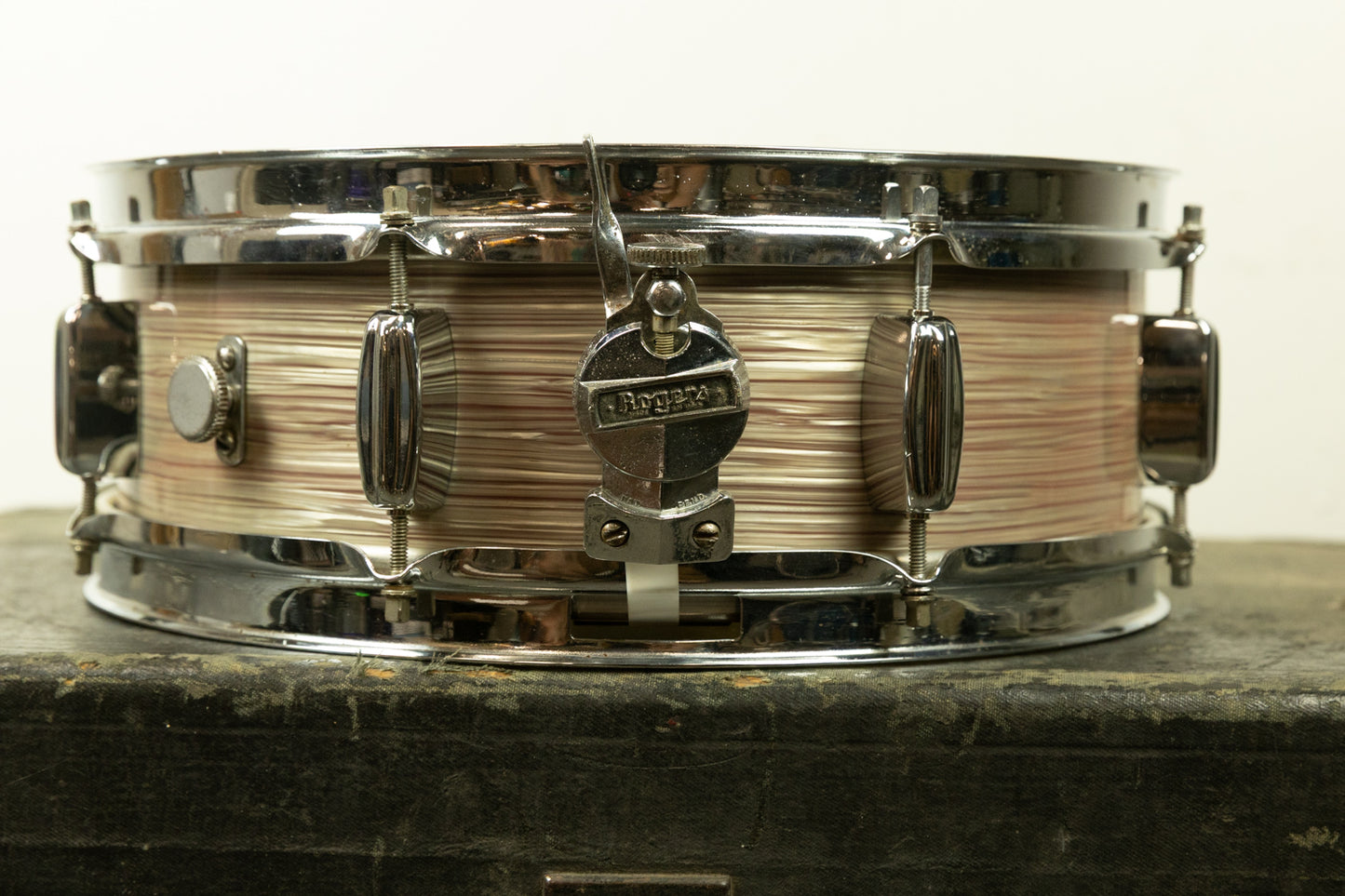 1960s Rogers 5x14 Holiday Wine Red Ripple Snare Drum
