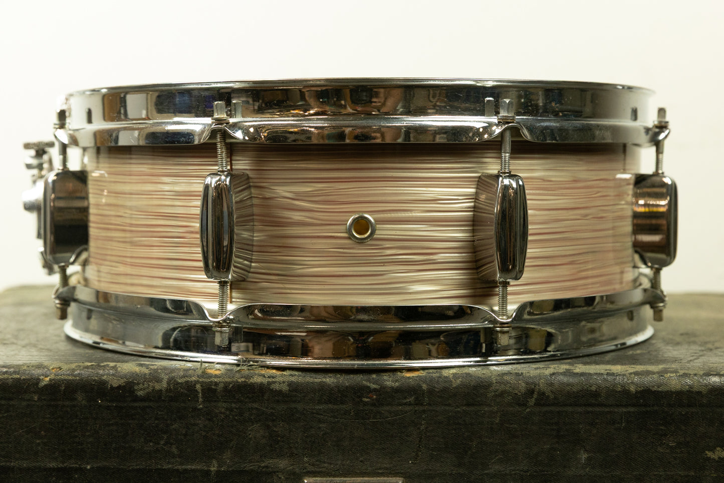 1960s Rogers 5x14 Holiday Wine Red Ripple Snare Drum