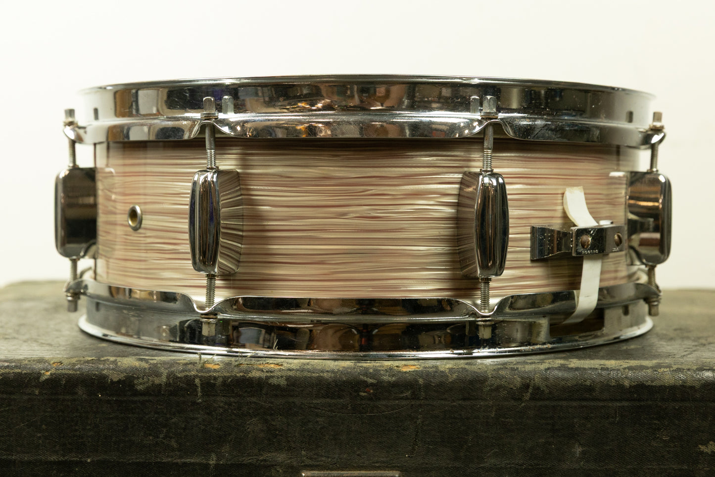 1960s Rogers 5x14 Holiday Wine Red Ripple Snare Drum